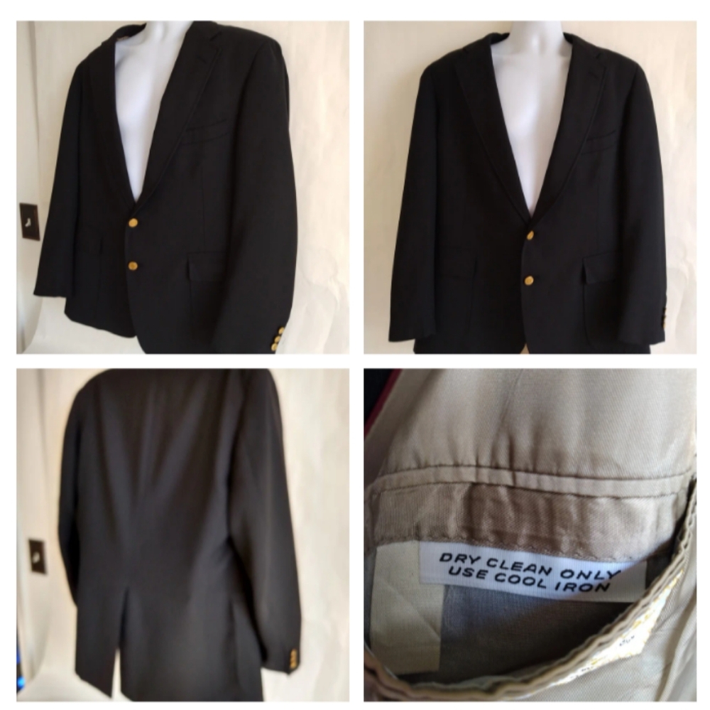 Men Aquascutum London Wool Black Blazer Sport Coat Mens,  Business Vintage, Beau